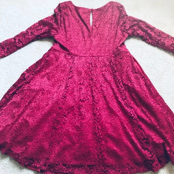 Red Lace All Occasion Dress - Picture 2 of 8
